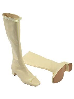 For Love & Lemons Claudine Cap Toe Boot in Cream
